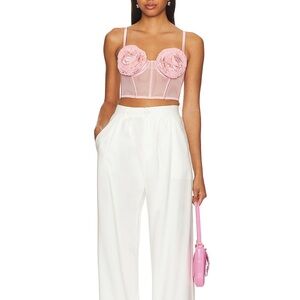 Fleur du Mal Rose Cup Bustier in Pink Lady